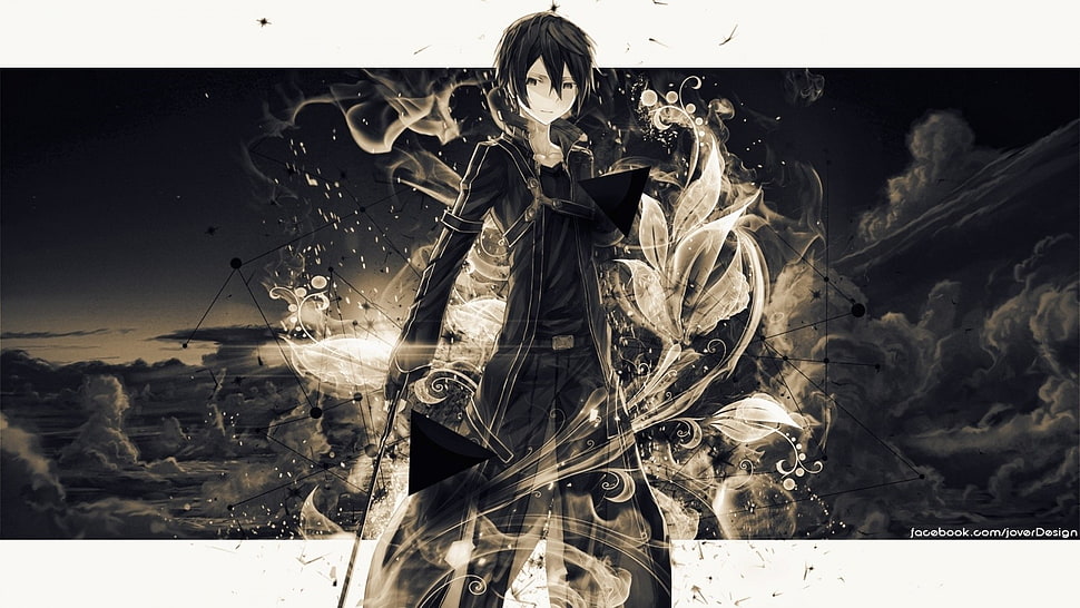 male anime character digital wallpaper, Sword Art Online, Kirigaya Kazuto, landscape, anime HD wallpaper
