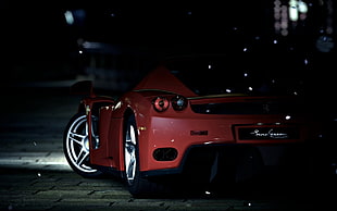 red Ferrari coupe, sports car