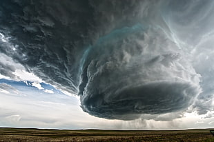 category 5 twister illustration, nature, landscape, sky, clouds