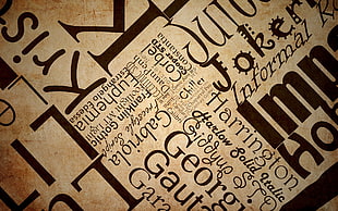 black and brown assorted name labeled wallpaper