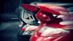red car spoiler, Porsche 911, car HD wallpaper