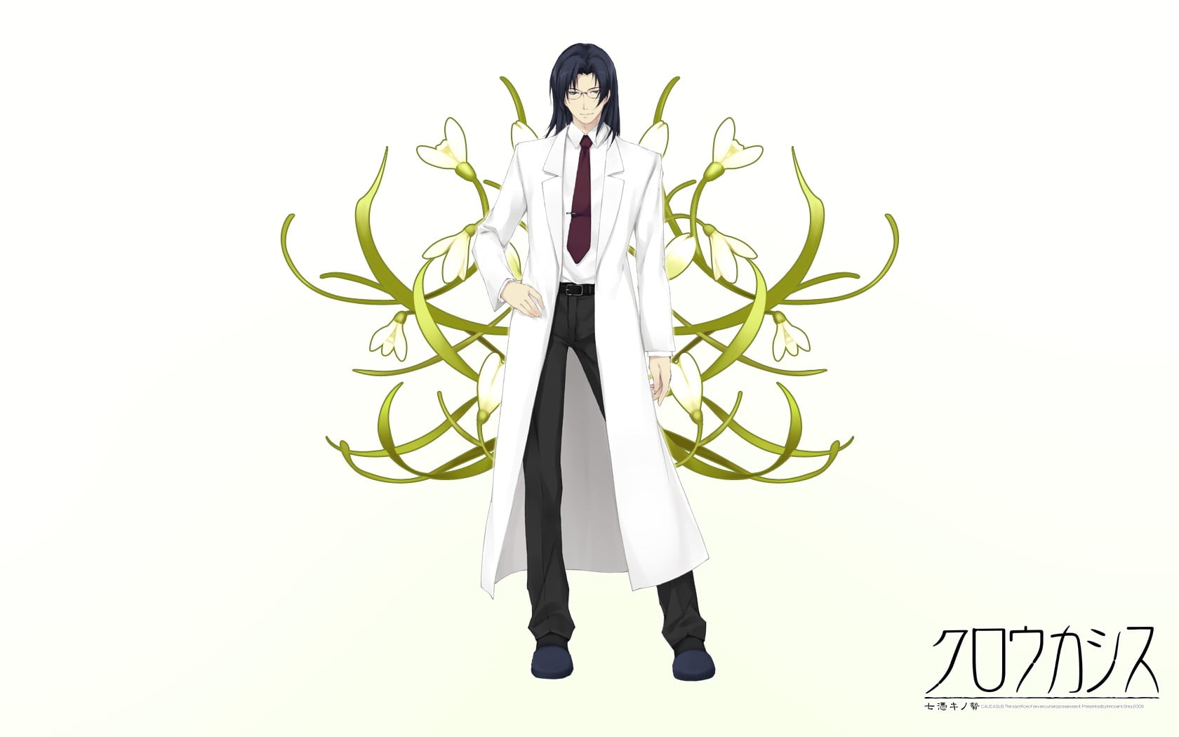 1280x768 resolution | male anime character in white lab gown and black ...