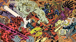 deadpool art, Deadpool, Marvel Comics, comics HD wallpaper
