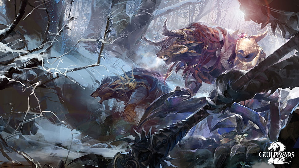 Guild Wars 2 illustration, fantasy art, Guild Wars 2 HD wallpaper