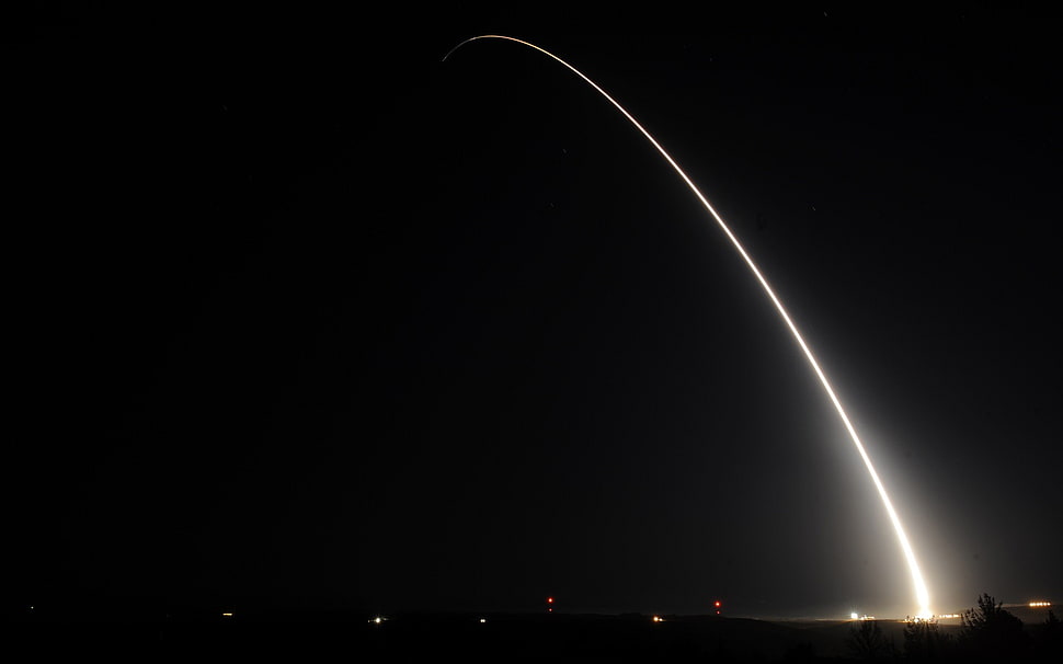 flashing light, launching, Launch, night, dark HD wallpaper