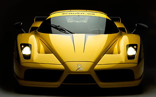 yellow supercar wallpaper, Ferrari Enzo