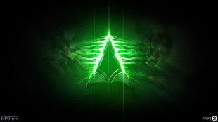 green lighted logo HD wallpaper