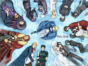 Fate Zero anime poster, Fate Series, Fate/Zero, Sakura Matou, Saber HD wallpaper