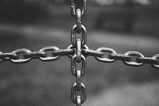 stainless steel chain, Chain, Metal, Bw HD wallpaper
