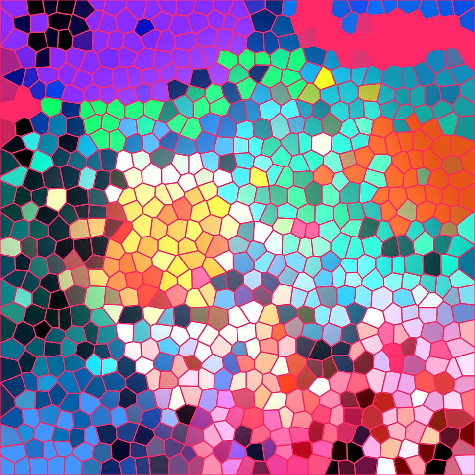 assorted-color Tiffany glass, abstract HD wallpaper