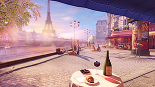 white and red helicopter toy, video games, screen shot, Paris, BioShock Infinite: Burial at Sea