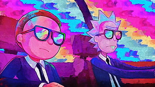 Rick and Morty illustration, Rick and Morty, cartoon, psychedelic, tv series