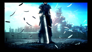 Final Fantasy character, fantasy weapon, Zack Fair HD wallpaper