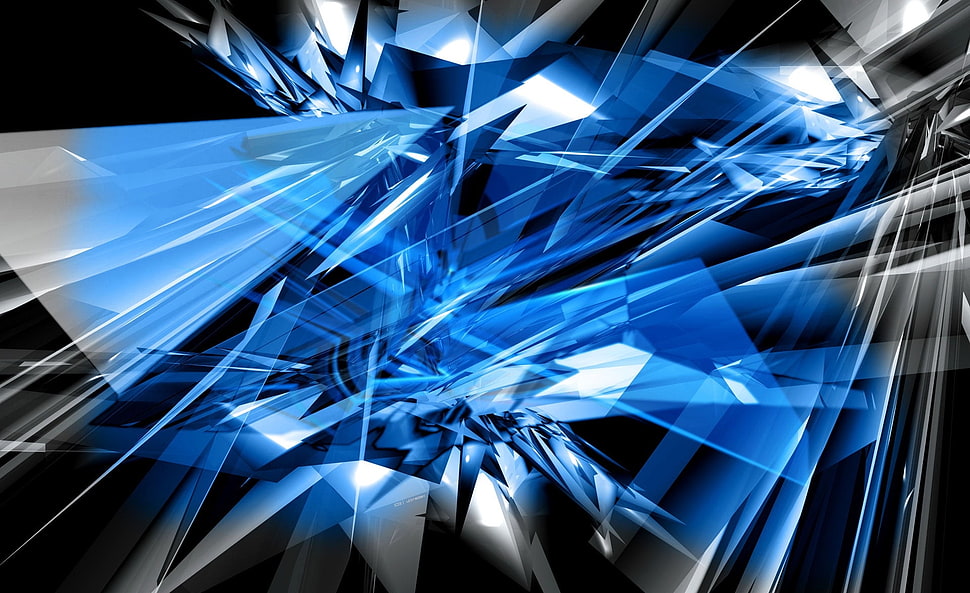 blue and white digital wallpaper HD wallpaper