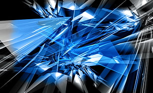 blue and white digital wallpaper