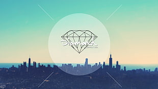 Diamond illustration, diamonds, diamond supply, city, sky HD wallpaper