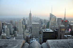 gray and white concrete building, city, skyscraper, New York City, USA
