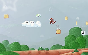 Super Mario Bros. 3 screenshot, Mario Bros., video games, artwork, Super Mario