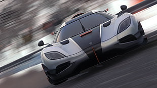 black adn silver car, video games, Driveclub, Koenigsegg, Koenigsegg One:1