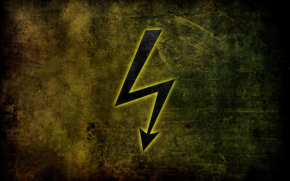 yellow and black Lightning arrow digital wallpaper HD wallpaper