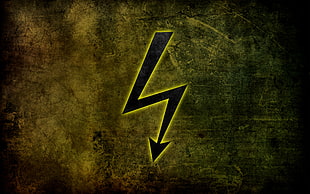 yellow and black Lightning arrow digital wallpaper