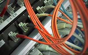 orange coated wires HD wallpaper