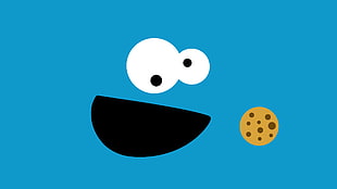 Cookie Monster minimalist wallpaper, minimalism, Cookie Monster, Sesame Street