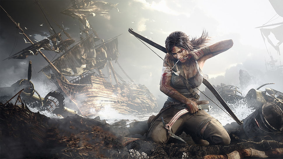 Tomb Raider game cover, anime, video games, Lara Croft, Tomb Raider HD wallpaper