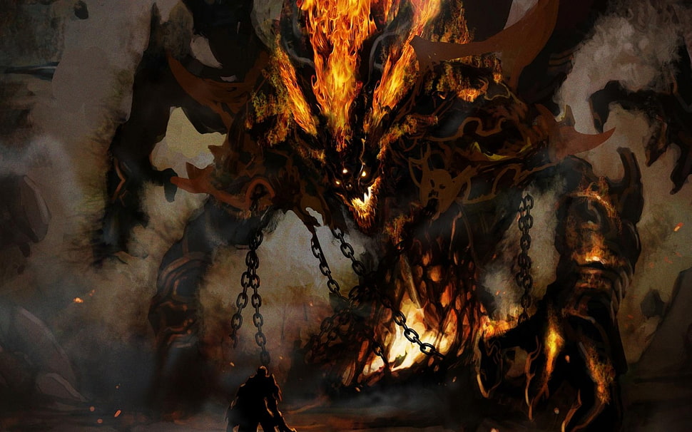 devil character digital wallpaper, demon HD wallpaper