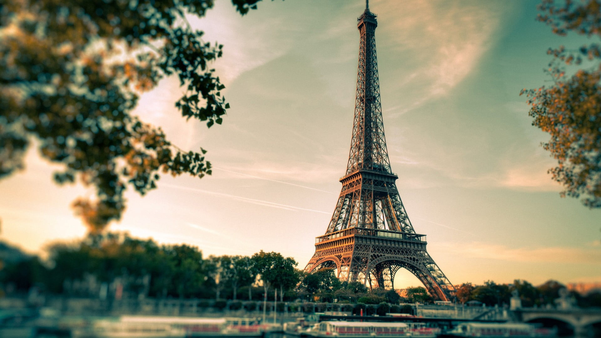 Eiffel Tower, Paris, Eiffel Tower, clouds, Paris, France