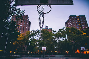 basketball court, basketball, basketball court, hoop HD wallpaper