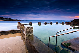 photography of port near body of water, coogee HD wallpaper