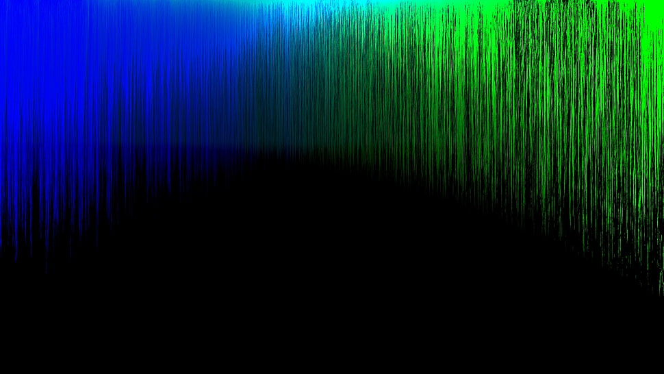 black, green, and blue abstract painting HD wallpaper