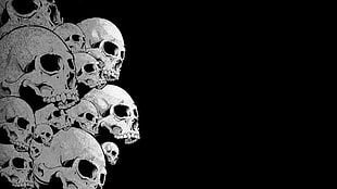 skull illustration, skull HD wallpaper