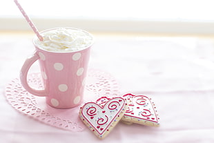 frappe in pink polka-dotted cup