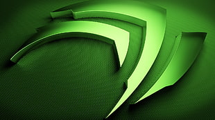 green 3D wallpaper, Nvidia