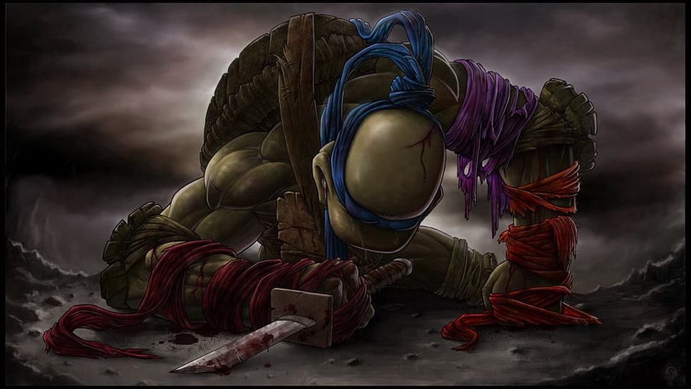 TMNT Leonardo digital wallpaper, Teenage Mutant Ninja Turtles HD wallpaper