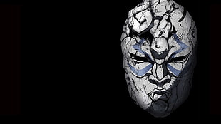 white, black, and blue mask digital wallpaper, JoJo's Bizarre Adventure, mask