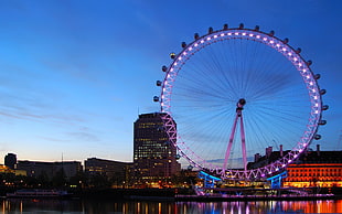 London Eye, London, ferris wheel, reflection, London Eye, River Thames HD wallpaper