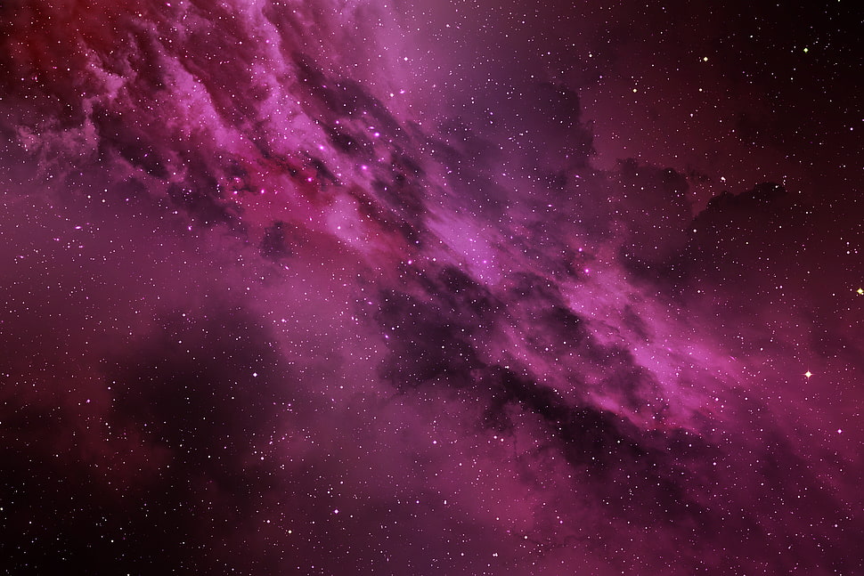 illustration of purple galaxy HD wallpaper
