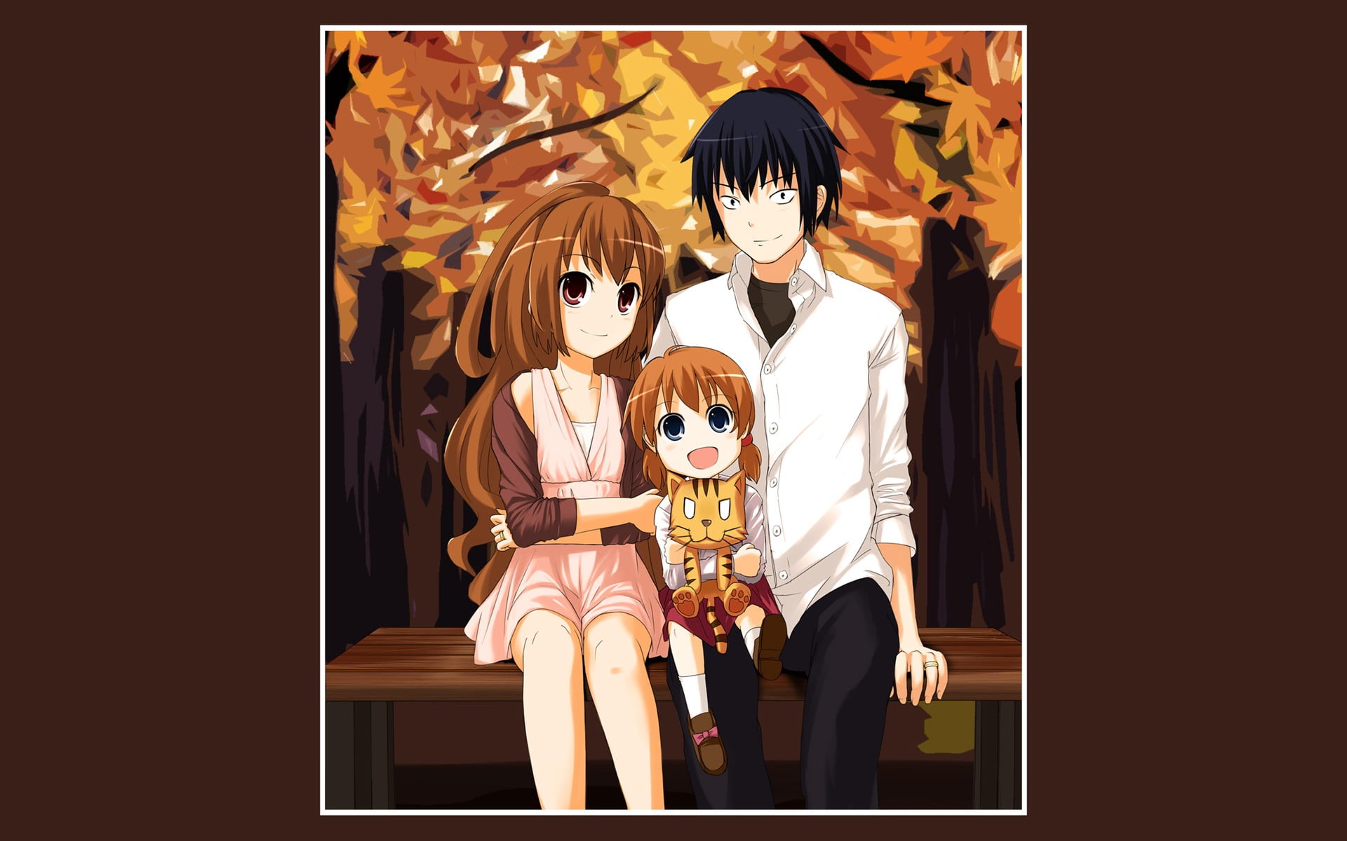 three person anime character, Toradora!, Aisaka Taiga, Takasu Ryuuji