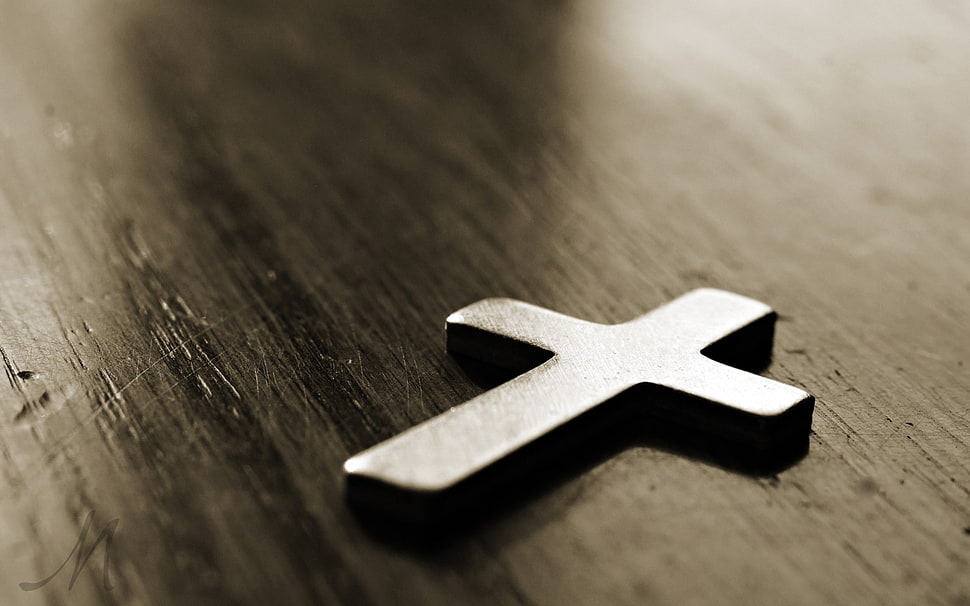 silver cross, cross, minimalism HD wallpaper
