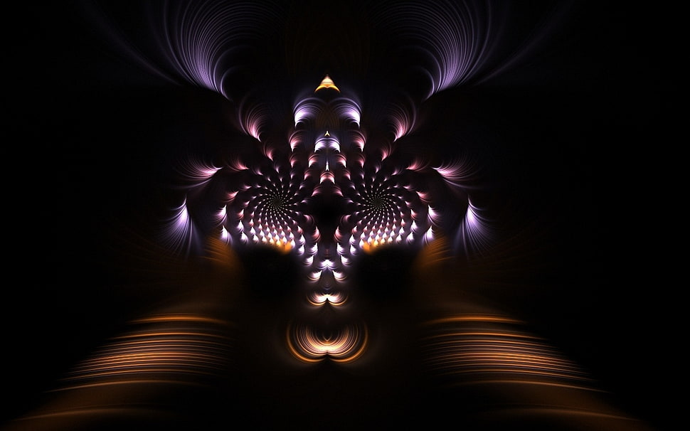 purple and brown abstract decor HD wallpaper