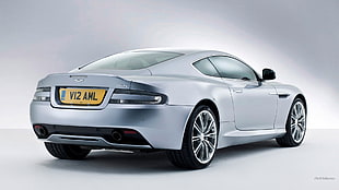 silver coupe, Aston Martin DB9, silver cars, car, vehicle HD wallpaper