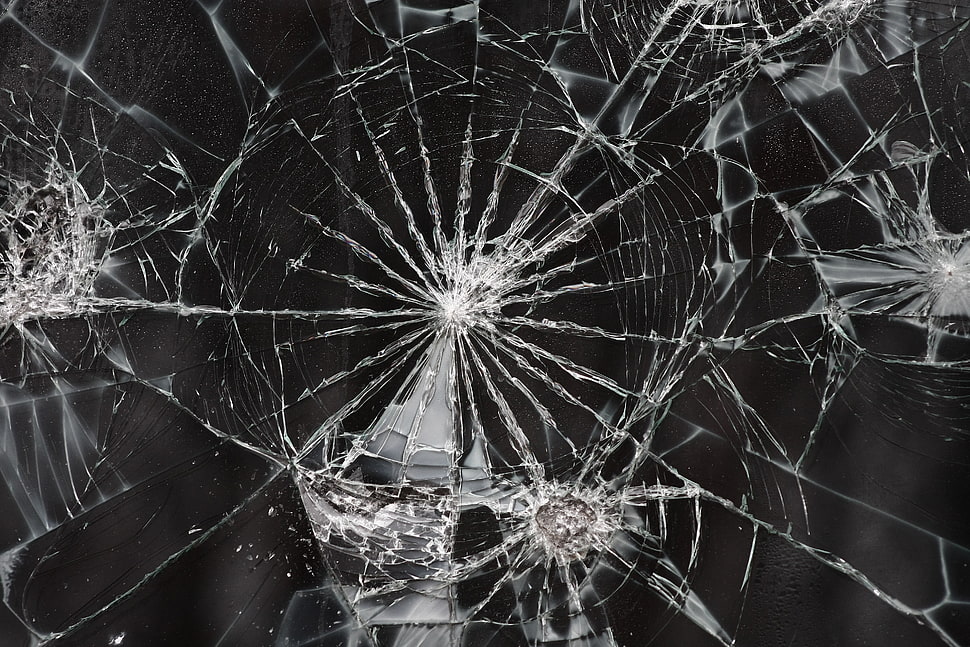 cracked glass screen HD wallpaper