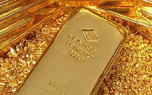 gray Degussa Feingold case, money, gold HD wallpaper