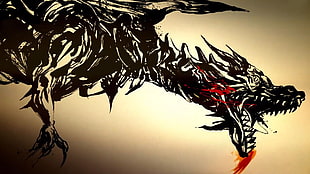 black dragon illustration, Drifters, dragon, anime