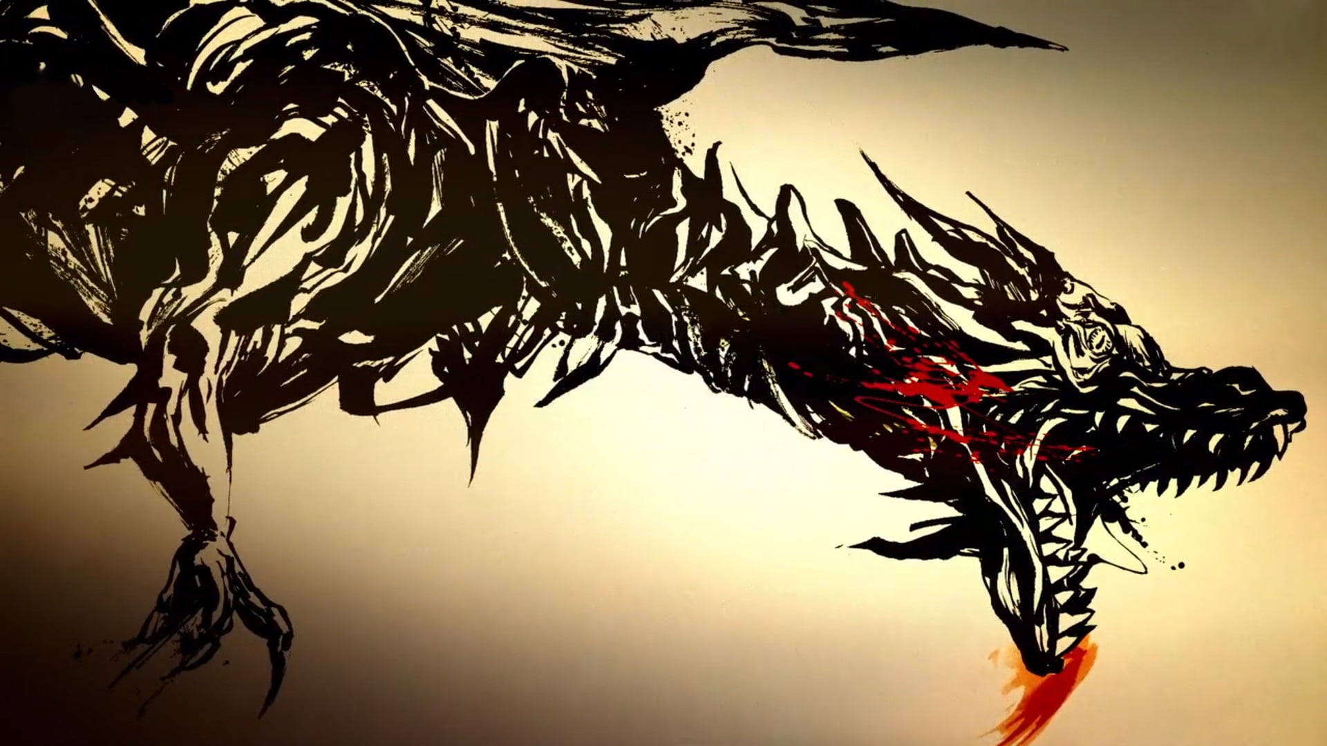black dragon illustration, Drifters, dragon, anime