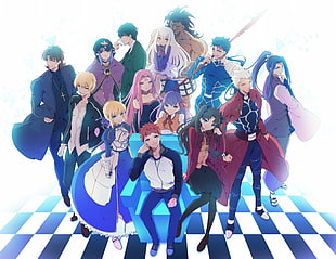 anime poster, Fate Series, Fate/Stay Night, Saber, Sakura Matou HD wallpaper
