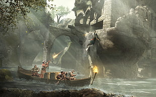 photo of boat and river, Assassin's Creed, Assassin's Creed: Revelations, video games, Ezio Auditore da Firenze HD wallpaper